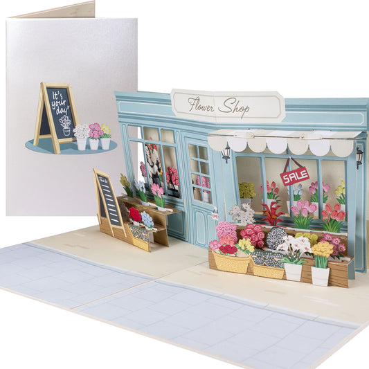 Blumengeschäft Pop-Up Karte