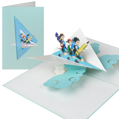 Papierflieger Pop-Up Karte