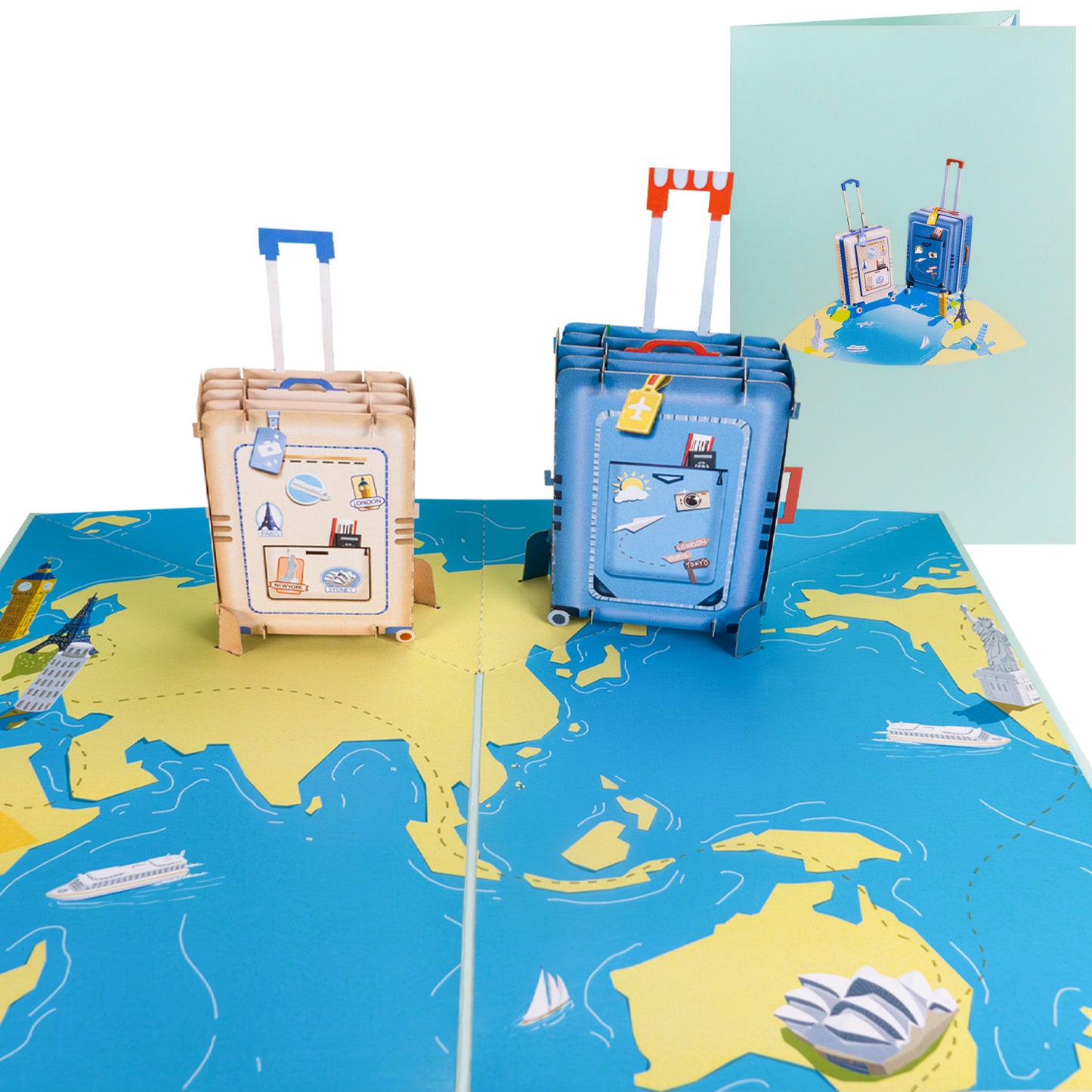 Reisekoffer Pop-Up Karte