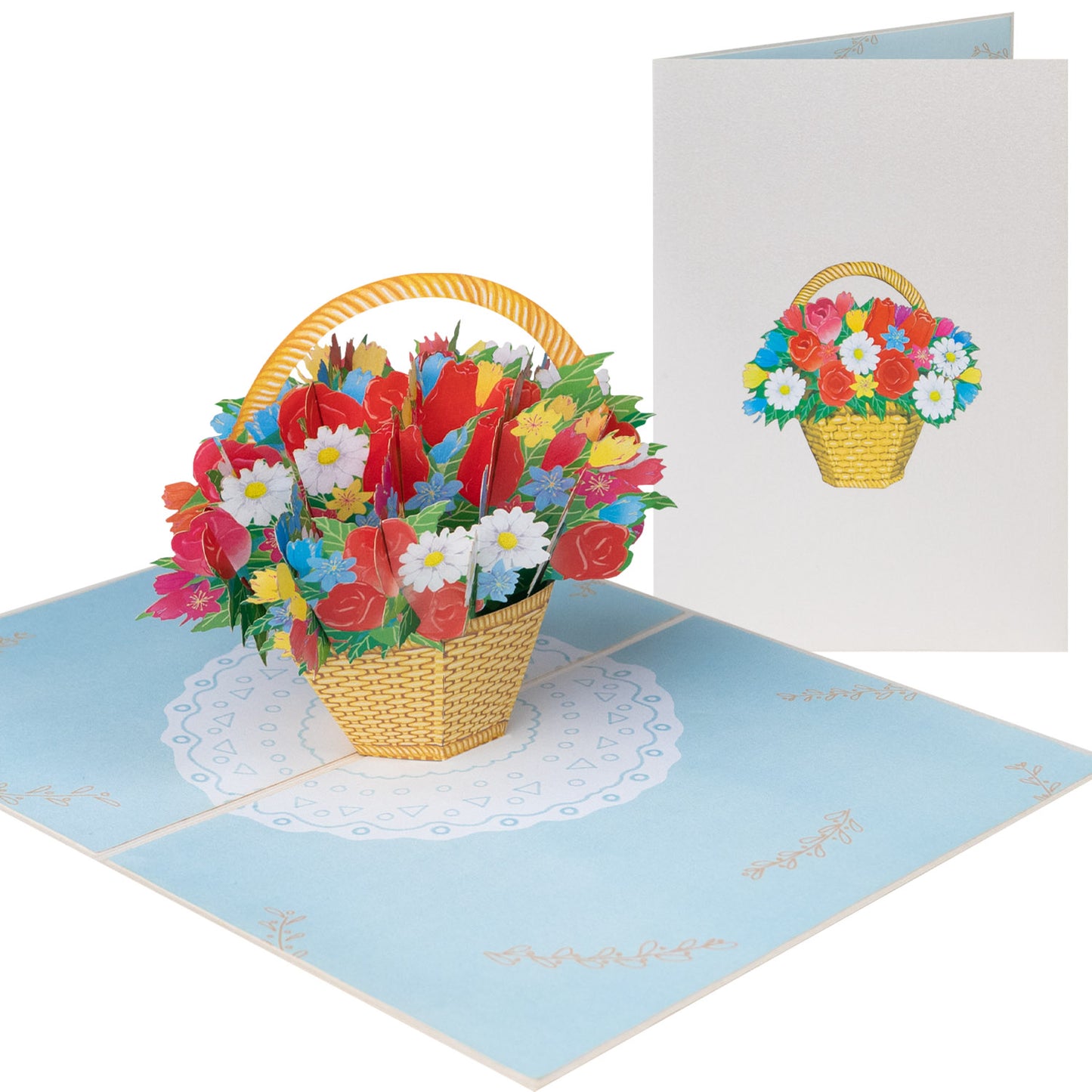 Blumenkorb Pop-Up Karte
