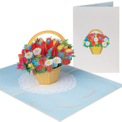 Blumenkorb Pop-Up Karte