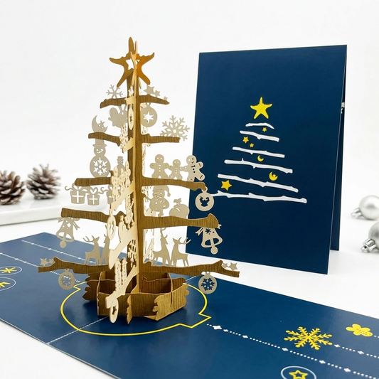 N001 - Weihnachtskarte mit Tannenbaum