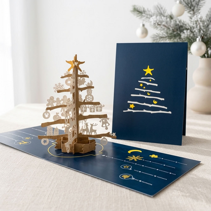 N001 - Weihnachtskarte mit Tannenbaum