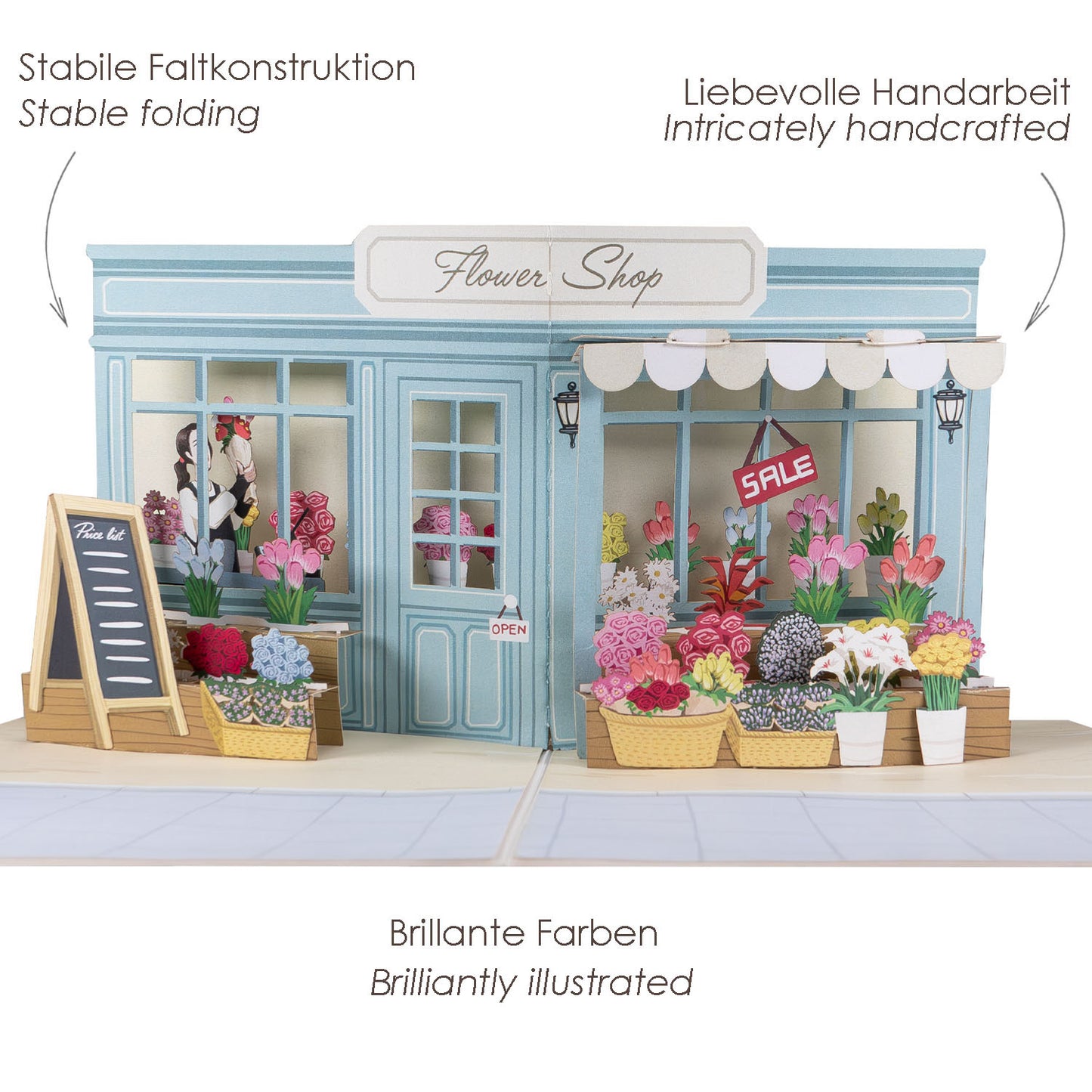 Blumengeschäft Pop-Up Karte