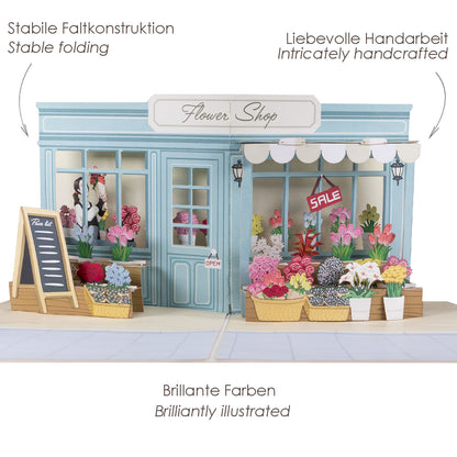Blumengeschäft Pop-Up Karte