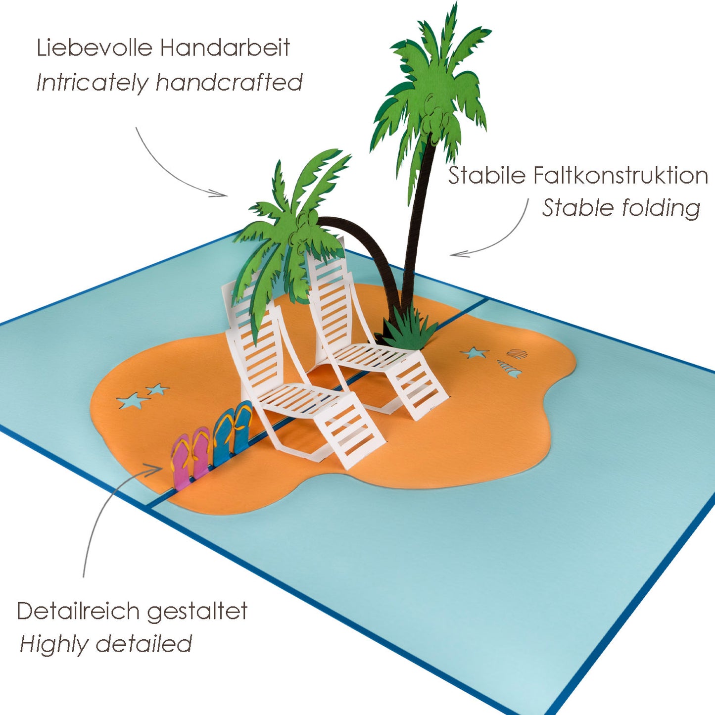 Strandurlaub Pop-Up Karte