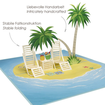 Strandurlaub Pop-Up Karte (neu)