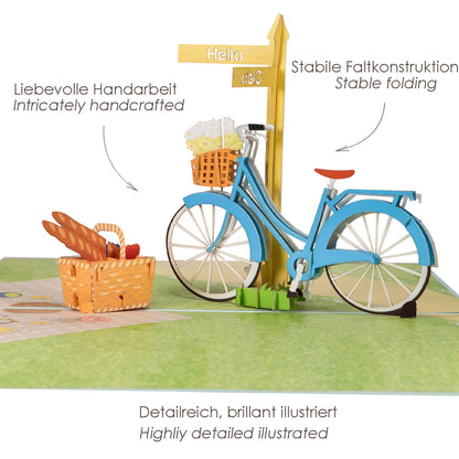 Damenfahrrad Pop-Up-Karte