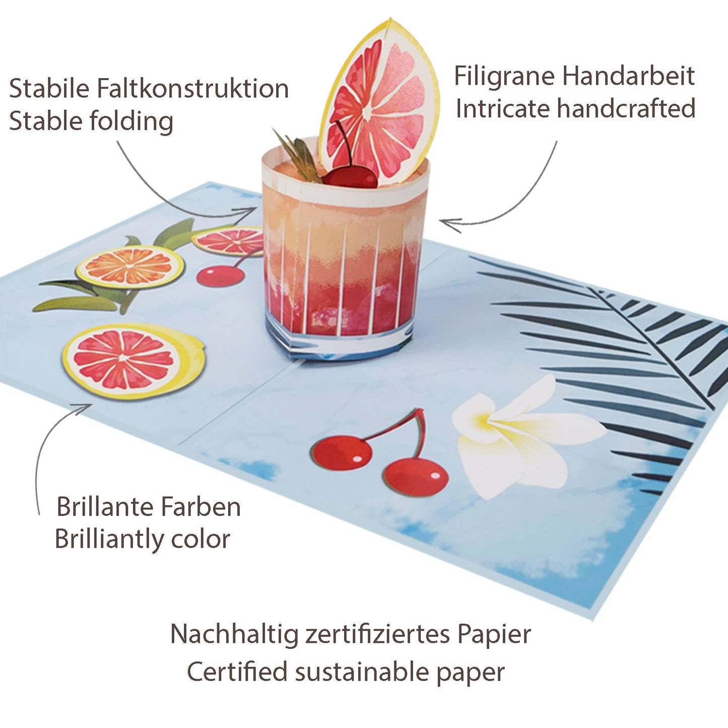 Coctail Pop-Up Karte
