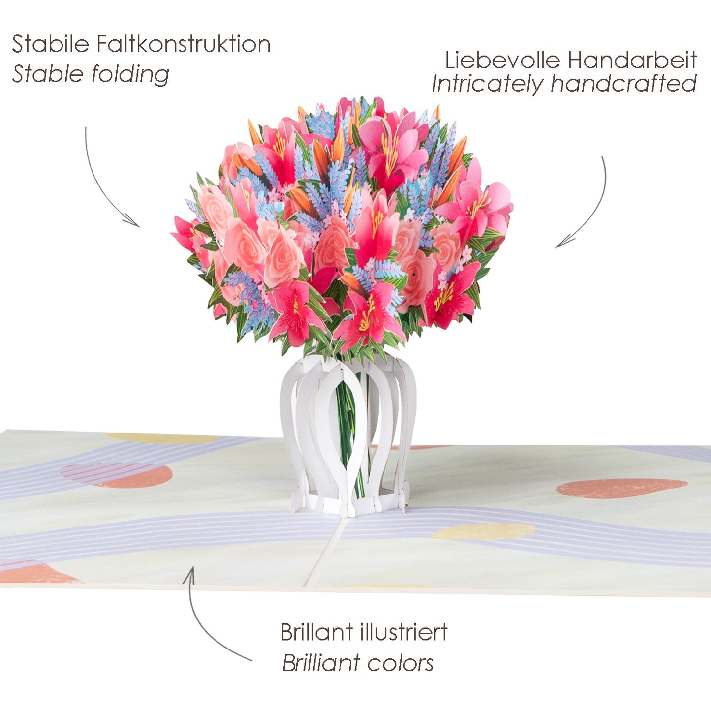 Blumen/Rosen Pop-Up Karte