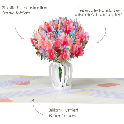 Blumen/Rosen Pop-Up Karte